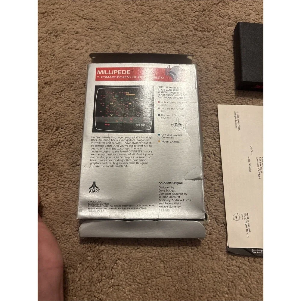 Millipede Atari 2600 CIB Box Manual Cartridge